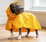 Waterproof Reflective Hooded Pet Raincoat - Mustard Yellow