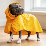 Waterproof Reflective Hooded Pet Raincoat - Mustard Yellow