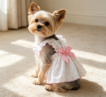 Heart Print Tutu Skirt – Pink (with Bow)