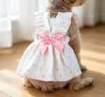 Heart Print Tutu Skirt – Pink (with Bow) - Image 2