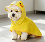 Yellow Duck Print Poncho - Size M