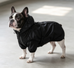 Black Size M Raincoat – Built-in Chest Strap + Back Zipper + Detachable Hood - Image 2