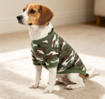 Green Camouflage Cotton Pet T-Shirt – Medium