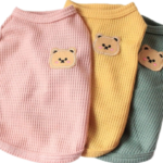 Three-Color Sleeveless Pet T-Shirt Set (Pure Cotton)