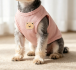 Three-Color Sleeveless Pet T-Shirt Set (Pure Cotton) - Image 2