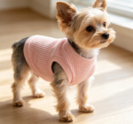 Pink Stretch Cotton Puppy Shirt – Medium - Image 2