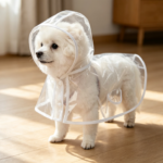 Transparent Thick Pet Raincoat – Medium (4-8 lbs)