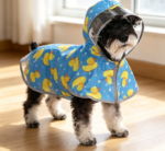 Double-Layer Transparent Hooded Raincoat with Storage Pocket
