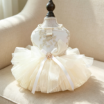 Champagne Embroidered Tutu (with Leash)