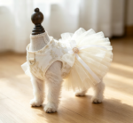 Champagne Embroidered Tutu (with Leash) - Image 2