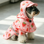 Waterproof Hooded Raincoat for Small and Medium-Sized Dogs – with Leash Hole and Reflective Strips