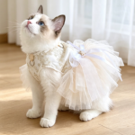 Multi-Layer Lace Tutu Wedding Dress (with Leash + Embroidery)
