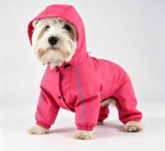 Pink Small Waterproof Hooded Raincoat – Lightweight Reflective - Image 2