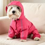 Pink Small Waterproof Hooded Raincoat – Lightweight Reflective