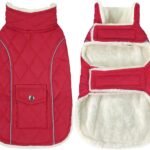 Windproof and Warm Fleece Pet Jacket (with Pockets + Reflective Material)