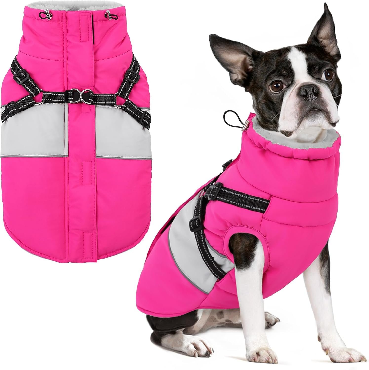 71uwztwH1gL._AC_SL1500_.jpg Waterproof Fleece-Lined Dog Snow Jacket (with Chest Strap) - Image 1