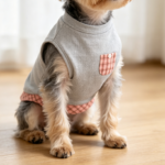 Waffle Sleeveless Pet Vest – Medium (Pocket Plaid Patchwork)