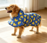 Large Reflective Hooded Pet Rain Poncho – with Leash Hole