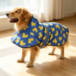 Large Reflective Hooded Pet Rain Poncho – with Leash Hole